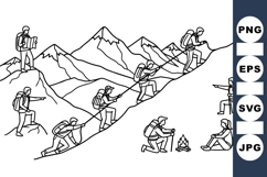 Mountain Hiking Adventure SVG For Outdoors Product Image 1