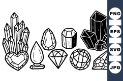 Hand Drawn Crystal And Gem Clipart Product Image 1