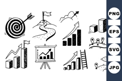 Hand Drawn Business Growth Icon For Presentations Product Image 1