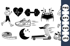 Fitness And Wellness Icon Vector Clipart Product Image 1