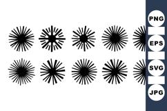 Radial Burst Vector Clipart For Crafts Product Image 1