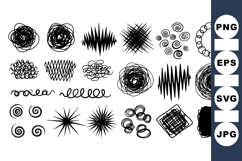 Abstract Hand Drawn Scribble Doodle Vector Pack Product Image 1