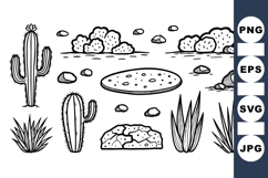 Desert Cactus Vector For Craft Projects Product Image 1