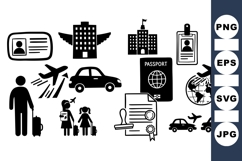 Travel Icons Clipart for Travel Projects Product Image 1