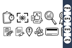 Hand Drawn Medical Icons Vector for Healthcare Product Image 1