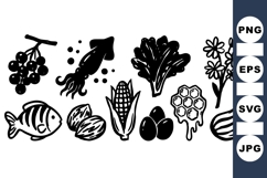 Hand Drawn Food Vector Icon Product Image 1