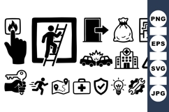Emergency Exit Icon for Safety Signs and Plans Product Image 1