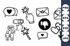Hand Drawn Social Media Icon Vector for Digital Designs Product Image 1