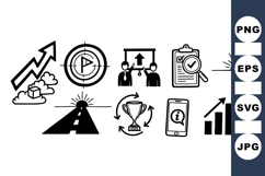 Business Growth Strategy Icons For Presentations Product Image 1
