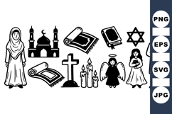 Religious Symbols Vector Clipart for Faith Projects Product Image 1