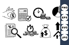 Hand Drawn Finance Icon Vector Product Image 1