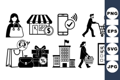 Minimalist Shopping and Business Icon Vector Product Image 1