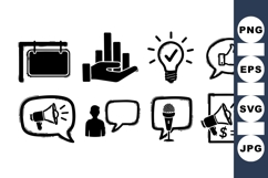 Hand Drawn Marketing Icons For Business Use Product Image 1