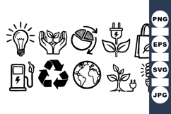 Hand Drawn Eco Energy Icon For Design Product Image 1