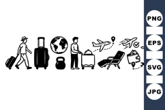 Travel Icon Vector Clipart for Vacation Designs Product Image 1