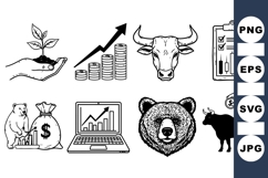 Hand Drawn Investment Growth Vector for Finance Product Image 1