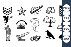 Military Icon Vector for Tactical Designs Product Image 1