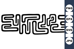 Abstract Maze Line Art Vector SVG Pack Product Image 1