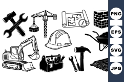 Construction Tools Clipart Vector For Builders Product Image 1