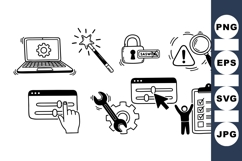 Tech tings Icon SVG Line Art for UI Design Product Image 1