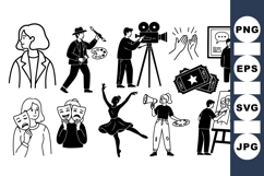 Minimalist Creative Arts Profession Icon Vector Product Image 1