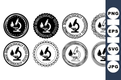 Dermatology Tested Stamp Vector Clipart for Labels Product Image 1