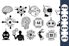 AI Technology Robot Icon Vector for Designers Product Image 1