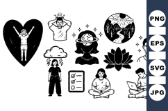 Mindfulness And Meditation Icon Vector For Wellness Product Image 1