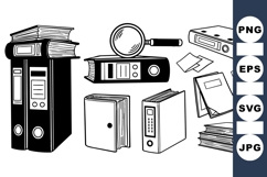 Hand Drawn Office File Clipart for Crafts Product Image 1