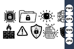Hand Drawn Cyber Security Icon Product Image 1