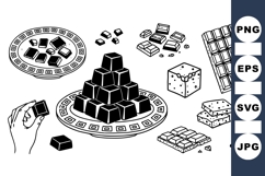 Hand Drawn Chocolate Clipart For Desserts Product Image 1