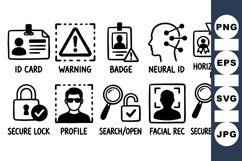 Security Identification Icon Vector Clipart Product Image 1