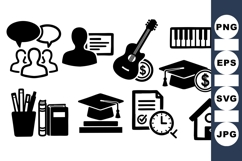 Educational And Music Icon SVG For Projects Product Image 1