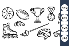Hand Drawn Sports Icon Clipart For Games Product Image 1