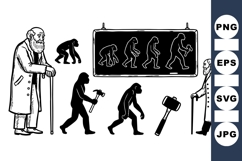 Hand Drawn Evolutionary Stages Science Clipart Product Image 1