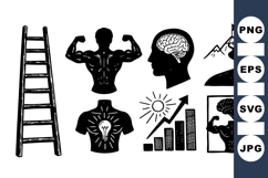 Motivational Success Icons Vector Clipart Product Image 1
