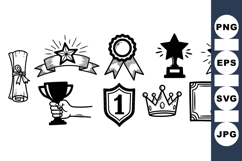 Hand Drawn Award And Trophy SVG Icon Product Image 1
