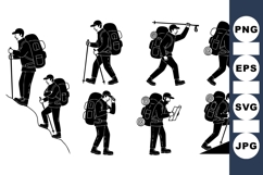 Outdoor Hiking Silhouette SVG Pack For Adventure Crafts Product Image 1