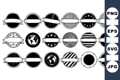 Vintage Badge Ribbon Vector Clipart For Crafts Product Image 1