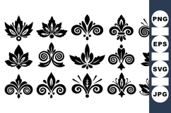 Royal Fleur De Lis Vector SVG Emblem Product Image 1