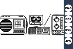 Vintage Retro Caste Player Clipart for Crafts Product Image 1