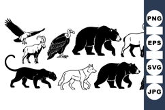 Wild Animal Silhouette Vector Pack For Crafts Product Image 1