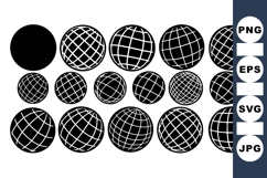 Vector Geometric Sphere Line Art for Crafts Product Image 1