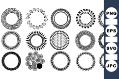 Round Decorative Border Frames SVG Product Image 1