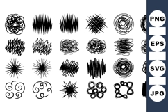 Hand Drawn Scribble Vector Clipart for Crafts Product Image 1
