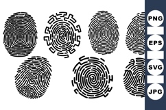 Fingerprint Vector Clipart For Tech Design Product Image 1