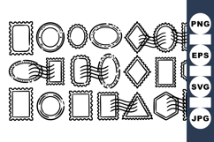 Vintage Postage Stamp Frames SVG for Crafts Product Image 1