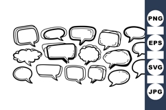 Hand Drawn Speech Bubble Vector Clipart Product Image 1