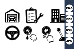 Car Garage Service Icon for Auto Repair Product Image 1