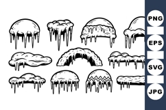 Hand Drawn Dripping Ice Clipart Vector Product Image 1